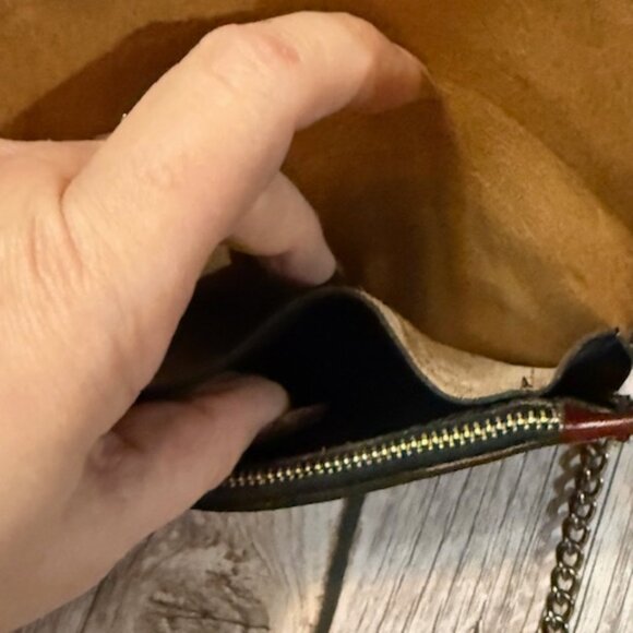 Vintage Tooled Leather Chain Wallet – Western Longhorn Steer Brown (BBL-07) NOS - Picture 7 of 7